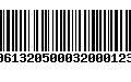 Código de Barras 00613205000320001232