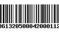 Código de Barras 00613205000420001125