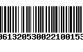 Código de Barras 00613205300221001530