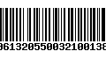 Código de Barras 00613205500321001380