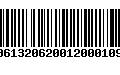 Código de Barras 00613206200120001091