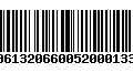 Código de Barras 00613206600520001330