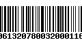 Código de Barras 00613207800320001168