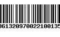 Código de Barras 00613209700221001350