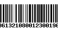 Código de Barras 00613210800123001901