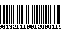 Código de Barras 00613211100120001195