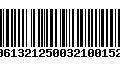 Código de Barras 00613212500321001526