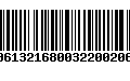 Código de Barras 00613216800322002062