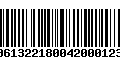 Código de Barras 00613221800420001235