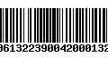 Código de Barras 00613223900420001322