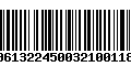 Código de Barras 00613224500321001187