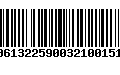 Código de Barras 00613225900321001511