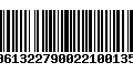 Código de Barras 00613227900221001350