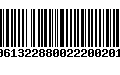 Código de Barras 00613228800222002013