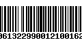 Código de Barras 00613229900121001625