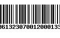 Código de Barras 00613230700120001338