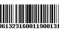 Código de Barras 00613231600119001310