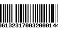 Código de Barras 00613231700320001441