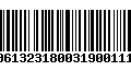 Código de Barras 00613231800319001114