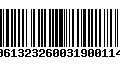 Código de Barras 00613232600319001140