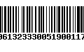 Código de Barras 00613233300519001177