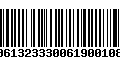 Código de Barras 00613233300619001084