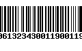 Código de Barras 00613234300119001194