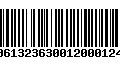 Código de Barras 00613236300120001242