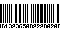 Código de Barras 00613236500222002080