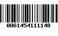 Código de Barras 0061454111148