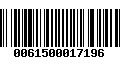 Código de Barras 0061500017196