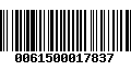 Código de Barras 0061500017837