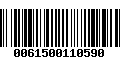 Código de Barras 0061500110590