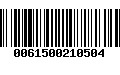 Código de Barras 0061500210504