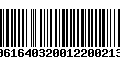 Código de Barras 00616403200122002135