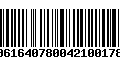 Código de Barras 00616407800421001783