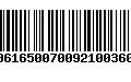 Código de Barras 00616500700921003606