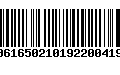 Código de Barras 00616502101922004193