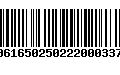 Código de Barras 00616502502220003374