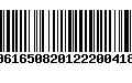 Código de Barras 00616508201222004184