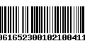 Código de Barras 00616523001021004113