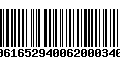 Código de Barras 00616529400620003406