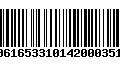 Código de Barras 00616533101420003513