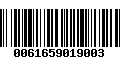 Código de Barras 0061659019003