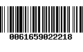 Código de Barras 0061659022218