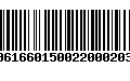 Código de Barras 00616601500220002038