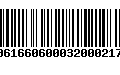 Código de Barras 00616606000320002174