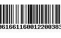 Código de Barras 00616611600122003830