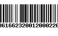 Código de Barras 00616623200120002207