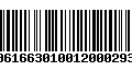 Código de Barras 00616630100120002934